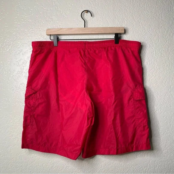 Nike Vintage 90s Red Swim Trunks Shorts XL Swoosh Logo Mesh Lined - Picture 5 of 10